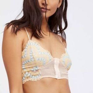 Bohemian Yellow  Lace Bralette Panty Set